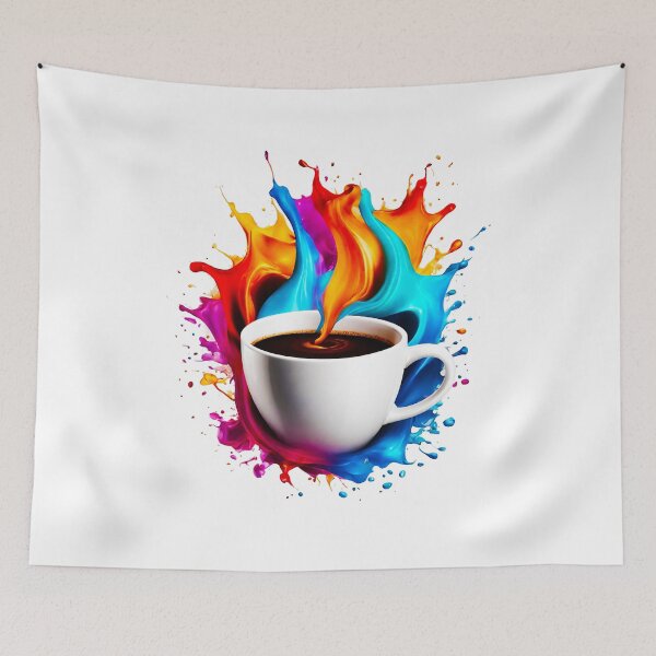 Item preview, Coffee Cup with Bright Paint Splash designed and sold by Tom-Johnson.