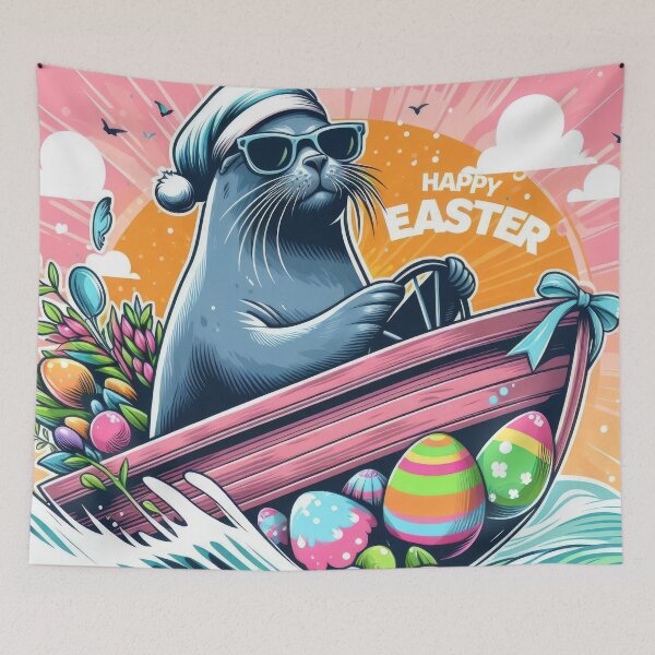 Item preview, Navy SEAL in a boat Easter Funny animals designed and sold by Expressions-Sel.