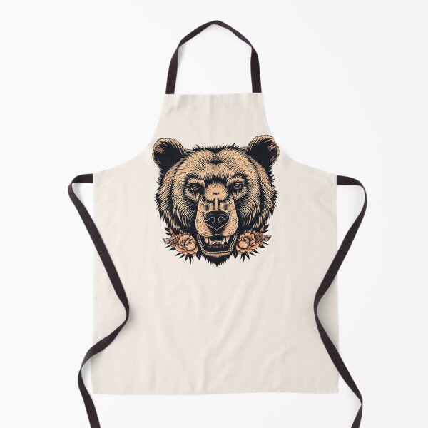 Item preview, Vintage Grizzly Head Tattoo designed and sold by RetroPrints.