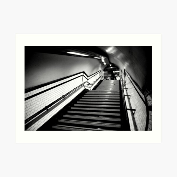 Exit in black and white Art Print