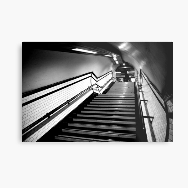 Exit in black and white Metal Print