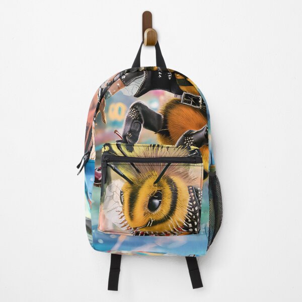 Item preview, Urban Buzz: A Bee Discovering Street Secrets - GOAT series Artistic Print designed and sold by GL!TCH LAB.