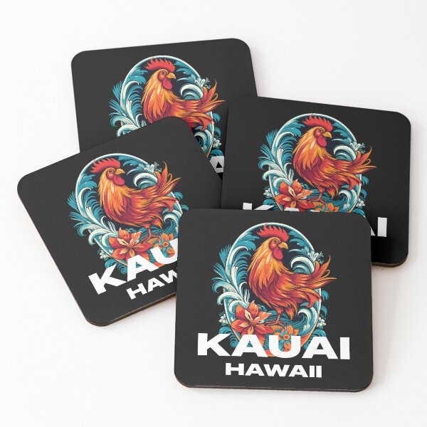 Item preview, Kauai Hawaii - Rooster (with White Lettering) designed and sold by VelvetRoom.