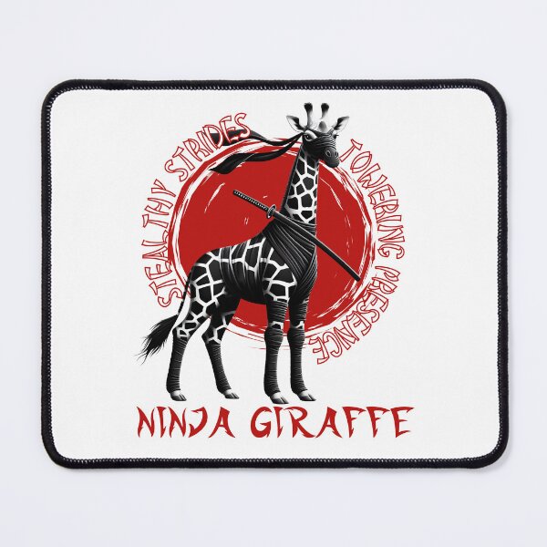 Item preview, Ninja Giraffe Stealthy Strides Towering Presence Funny designed and sold by André Botes.