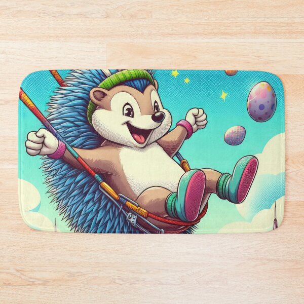 Item preview, Hedgehog with bungee Easter Funny animals designed and sold by Expressions-Sel.