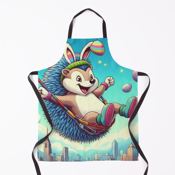 Item preview, Hedgehog with bungee Easter Funny animals designed and sold by Expressions-Sel.