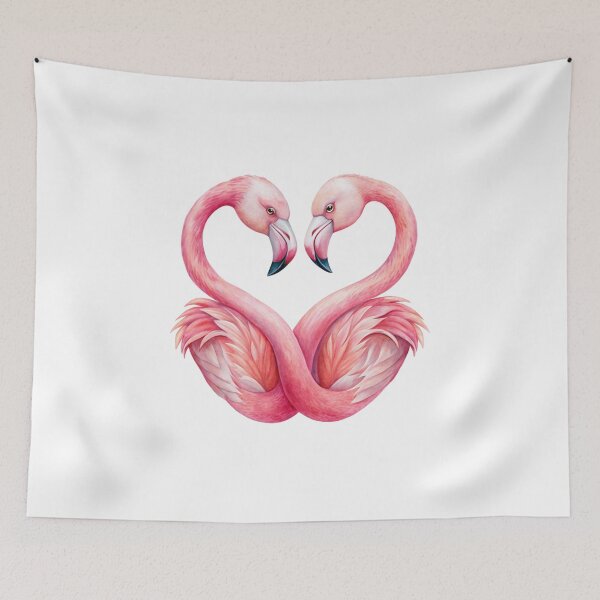 Item preview, pink flamingo heart designed and sold by jkrphoto.