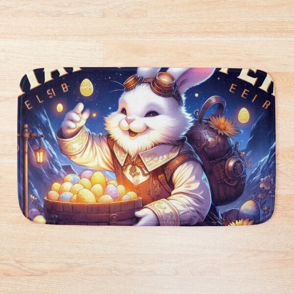 Item preview, rabbit with a basket of eggs Easter Funny animals designed and sold by Expressions-Sel.