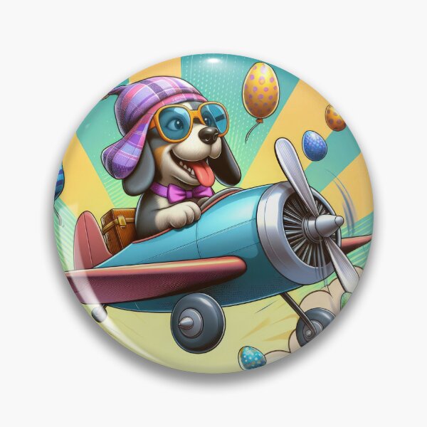Item preview, Dog with airplane Easter Funny animals designed and sold by Expressions-Sel.
