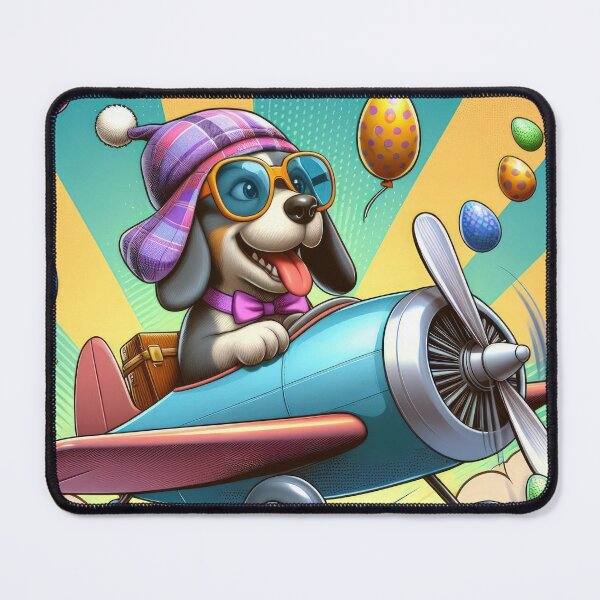 Item preview, Dog with airplane Easter Funny animals designed and sold by Expressions-Sel.