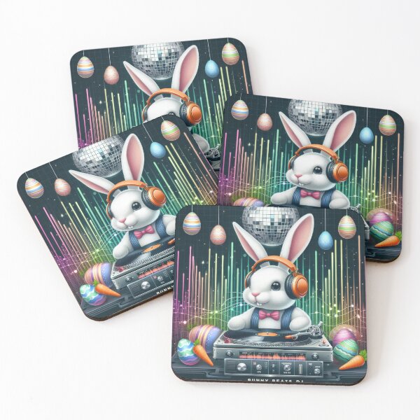 Item preview, rabbit DJ Easter Funny animals designed and sold by Expressions-Sel.