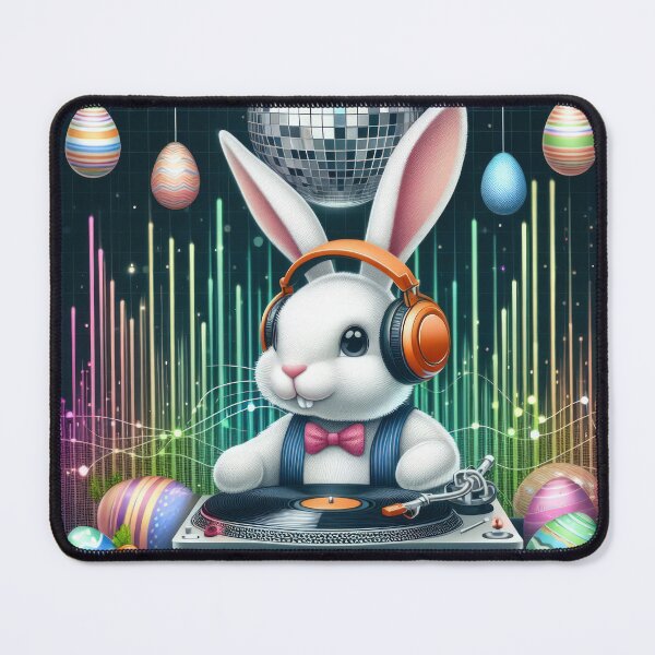 Item preview, rabbit DJ Easter Funny animals designed and sold by Expressions-Sel.