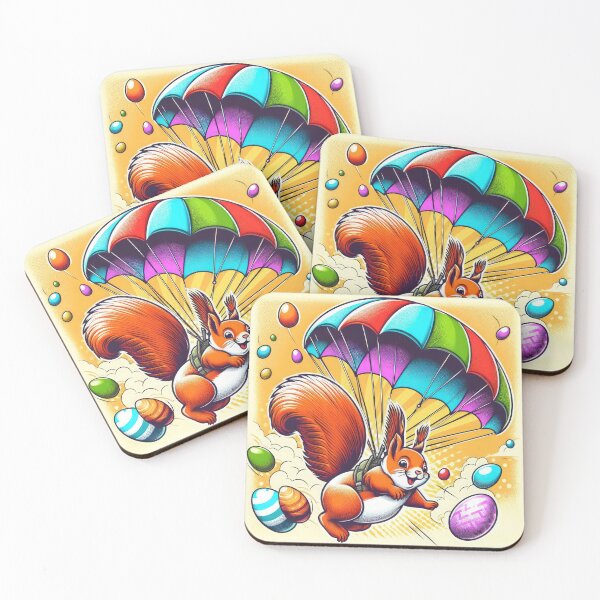 Item preview, Easter Funny animals squirrel with parachute designed and sold by Expressions-Sel.