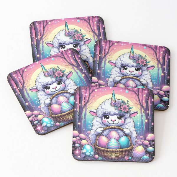 Item preview, cute lamb unicorn Easter Funny animals designed and sold by Expressions-Sel.