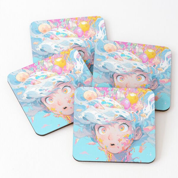 Item preview, Surreal Pastel Confectionery Splash Anime Girl designed and sold by bubblegoth.