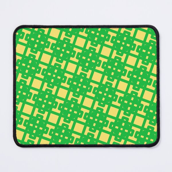 Item preview, Yellow Rectangle Chinese Symbols Green Setting Seamless Design designed and sold by Alchemy-A-La-G.
