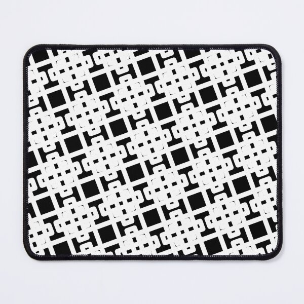 Item preview, Black Rectangle Chinese Symbols White Setting Seamless Design designed and sold by Alchemy-A-La-G.