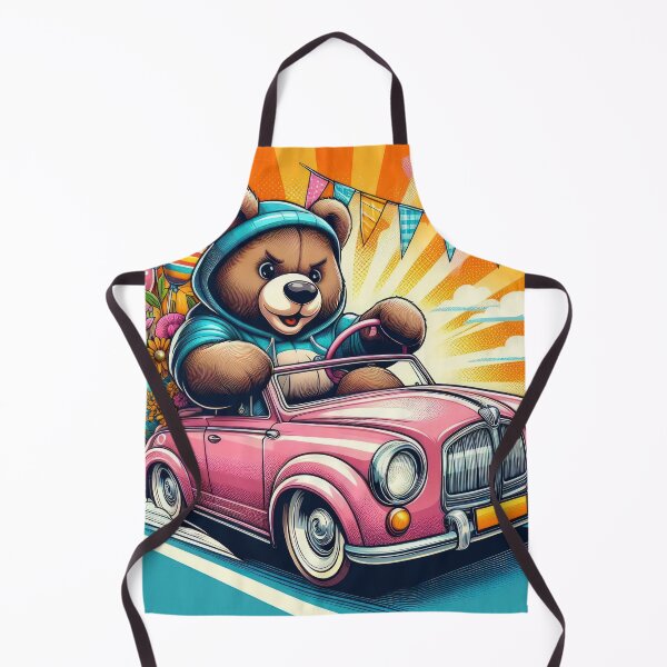 Item preview, bear with a pink car Easter Funny animals s designed and sold by Expressions-Sel.
