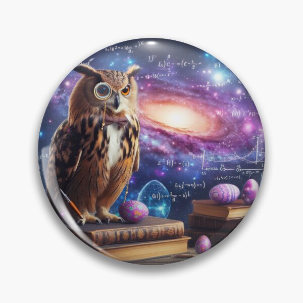 Item preview, owl scientist with books Easter Funny animals designed and sold by Expressions-Sel.