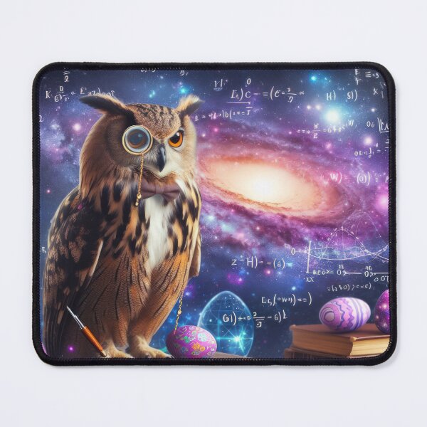 Item preview, owl scientist with books Easter Funny animals designed and sold by Expressions-Sel.