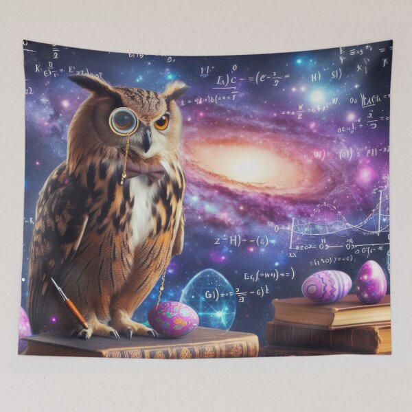 Item preview, owl scientist with books Easter Funny animals designed and sold by Expressions-Sel.