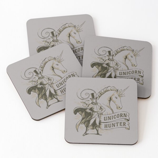 Item preview, FAY fantasy-themed T-shirt. Depicts a rider on a unicorn.- 'UNICORN HUNTER'. designed and sold by Gadget80.