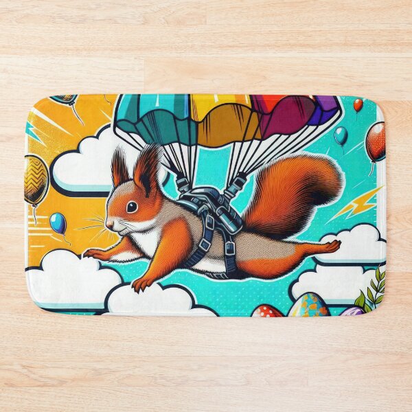 Item preview, squirrel with Color parachute Easter Funny animals designed and sold by Expressions-Sel.