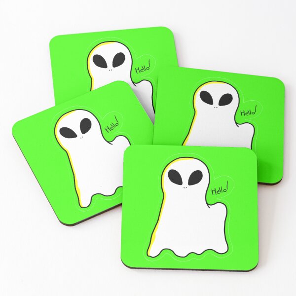 Item preview, Alien Ghost Saying Hello Cute designed and sold by heyjess98.