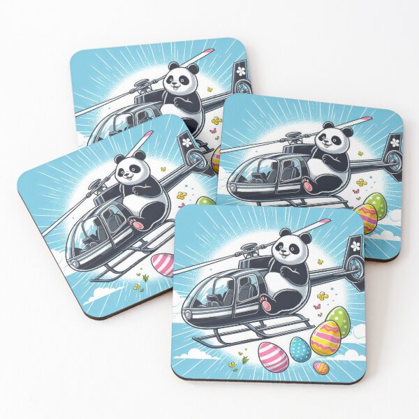 Item preview, panda with helicopter Easter Funny animals designed and sold by Expressions-Sel.