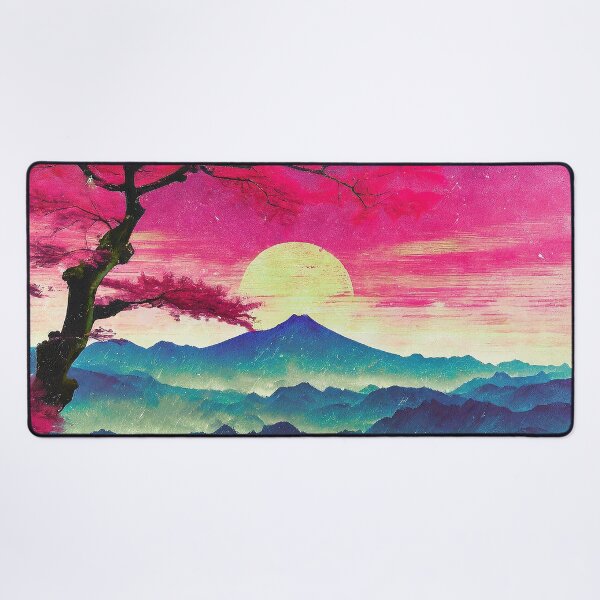 Artikelvorschau, Von Ukiyo-e inspirierte Landschaft, alte japanische Kunst/3 entworfen und verkauft von Synthwave Poem.