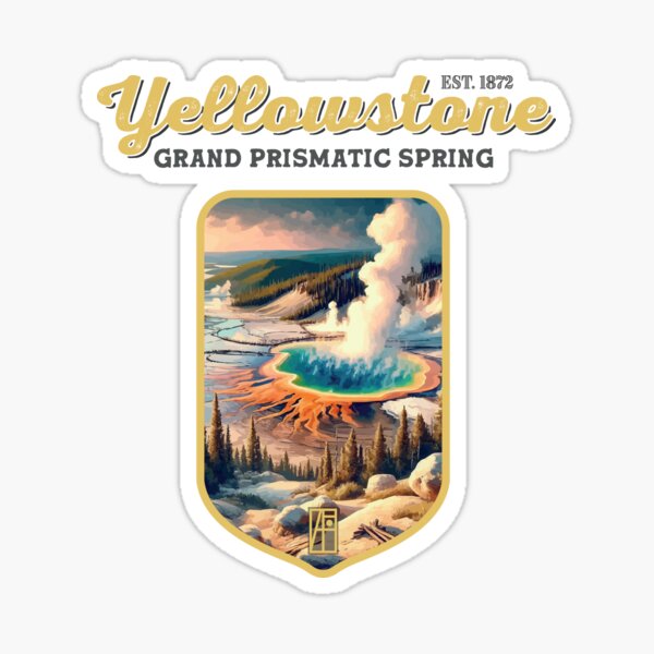 Item preview, USA - NATIONAL PARK - YELLOWSTONE Grand Prismatic Spring - 4 designed and sold by ArtProjectShop.