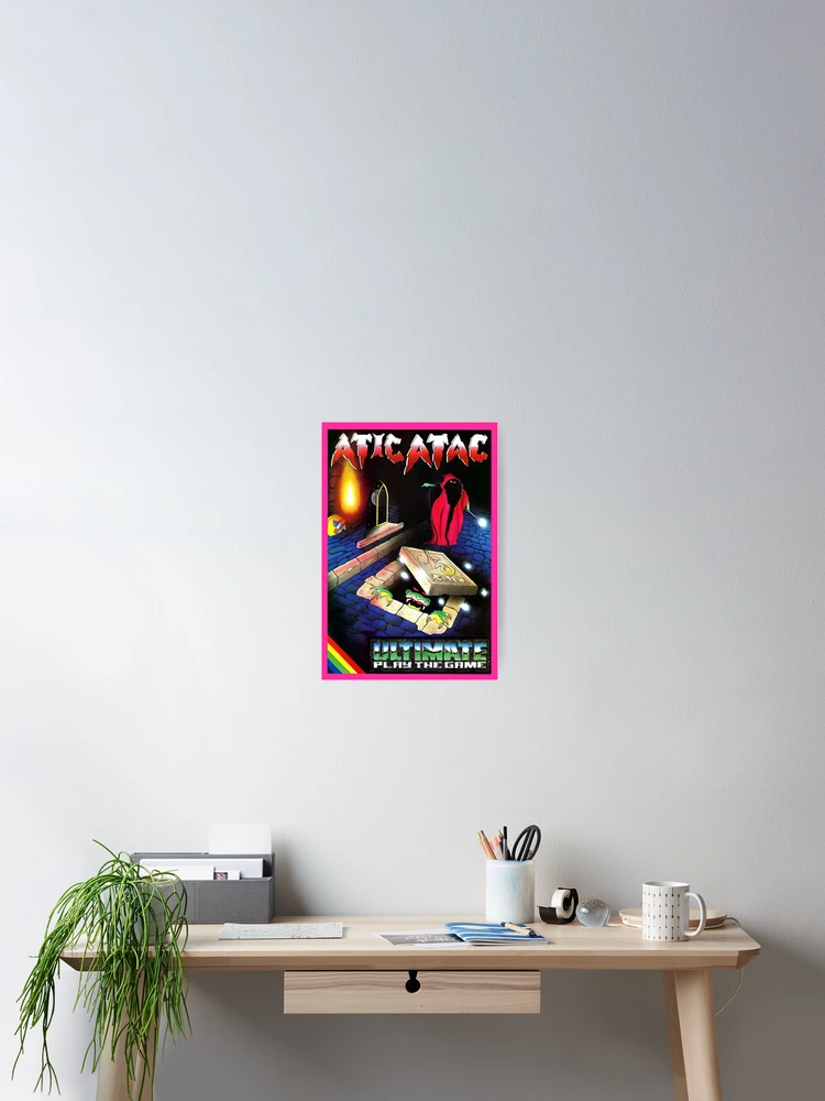 ATIC ATAC - ZX Spectrum Vintage Fantasy Game Poster