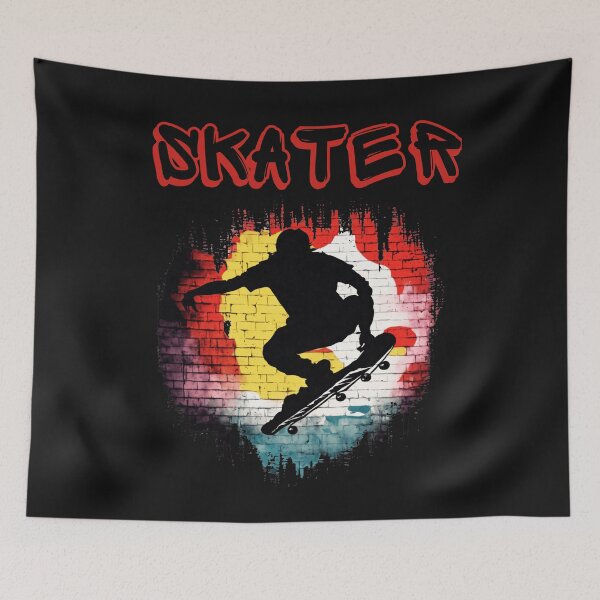 Item preview, Color Drip Brick Wall Street-Style Skater designed and sold by AlienOccupation.