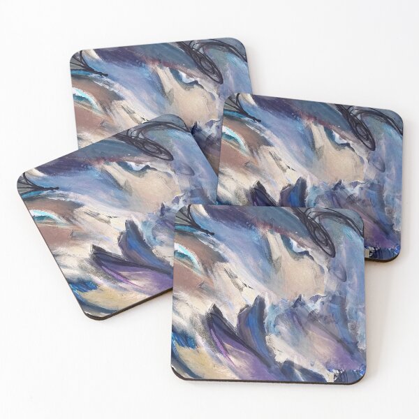 Item preview, Hot Blue Flames Abstract Art Painting designed and sold by DEC02.