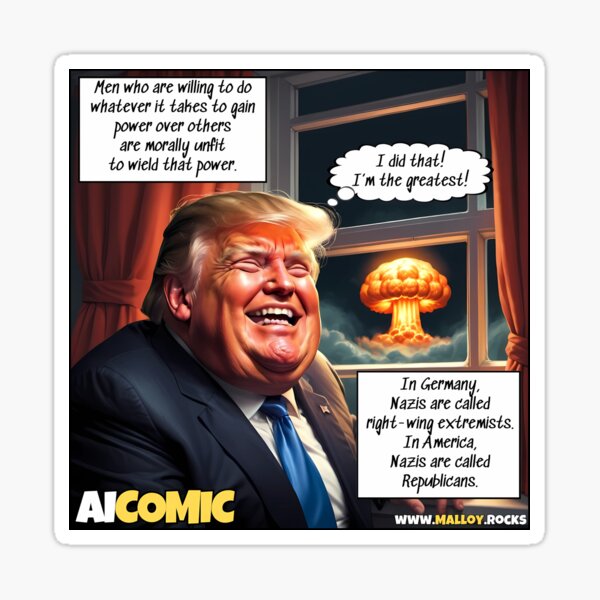 2024 Election Politics: Dementia Donnie makes boom boom Sticker