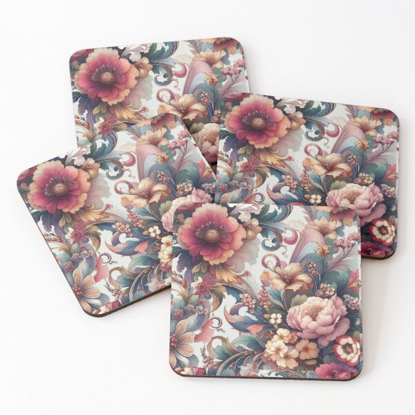 Item preview, Baroque Blossoms Rich Floral Tapestry in Warm Tones designed and sold by ArtComixHaven.