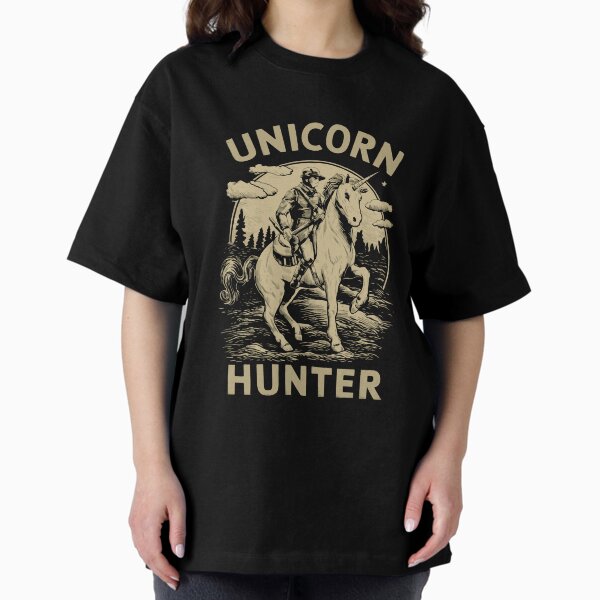 Item preview,  FAY fantasy-themed T-shirt. Depicts a rider on a unicorn.- 'UNICORN HUNTER'. designed and sold by Gadget80.