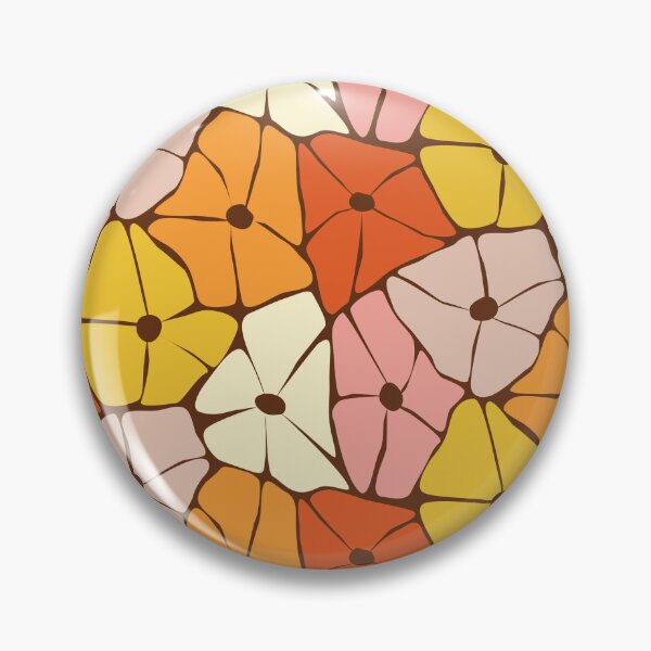 Artikelvorschau, Far Out Groovy Flowers - Orange entworfen und verkauft von BayhillStudio.