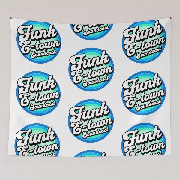 Item preview, FUNK E-TOWN SOUNDCAST  - Staged Gradient Logo (Blue/Mint), designed and sold by Discothreadz.