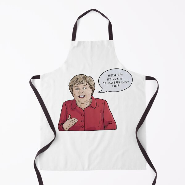 Item preview, Angela Merkel German Efficiency Quote Cartoon Sticker, Humorous Political Figure Illustration, Laptop Decal designed and sold by WatermelonPink.