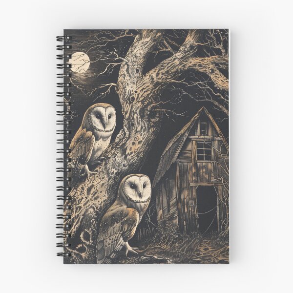 Item preview, Barn Owls in the Spooky Night designed and sold by wyntera.
