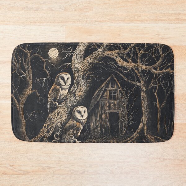 Item preview, Barn Owls in the Spooky Night designed and sold by wyntera.