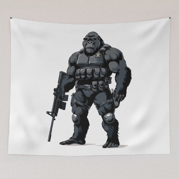 Item preview, military gorilla designed and sold by javierparra.
