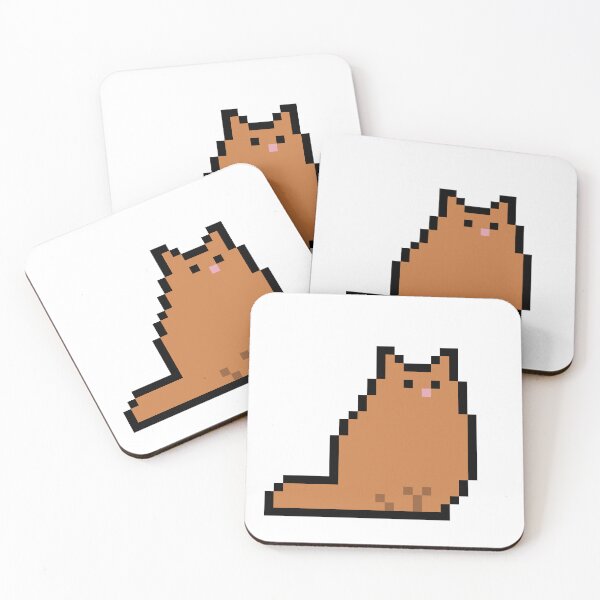 Item preview, Orange cat pixel art designed and sold by Hobbes2594.