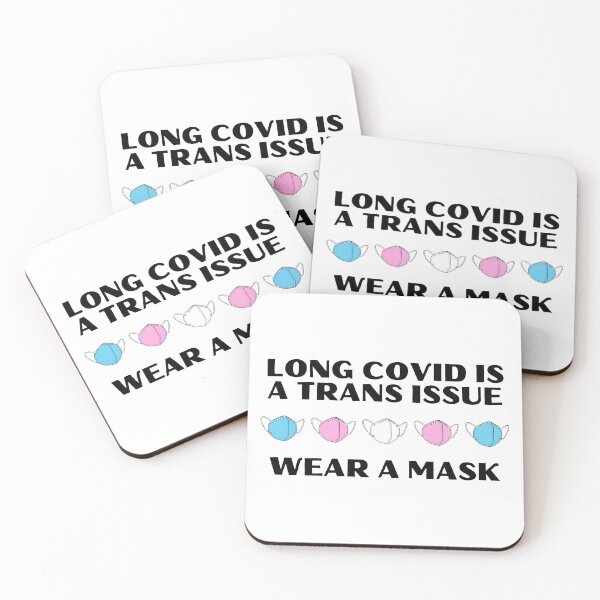 Item preview, Long covid is a trans issue wear a mask designed and sold by Accidental Angel Inc..
