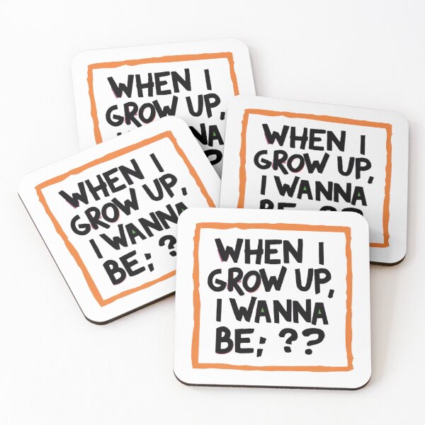 Item preview, When I Grow Up I Wanna Be Quote Sticker, Inspiring Career Dream Vinyl Decal designed and sold by WatermelonPink.