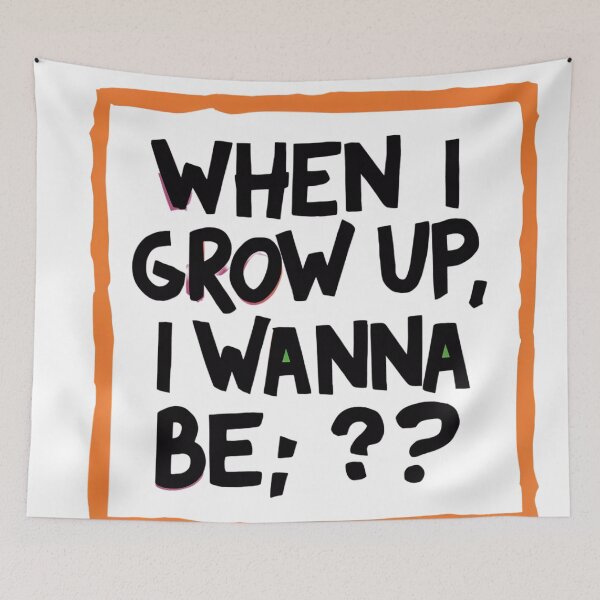 Item preview, When I Grow Up I Wanna Be Quote Sticker, Inspiring Career Dream Vinyl Decal designed and sold by WatermelonPink.