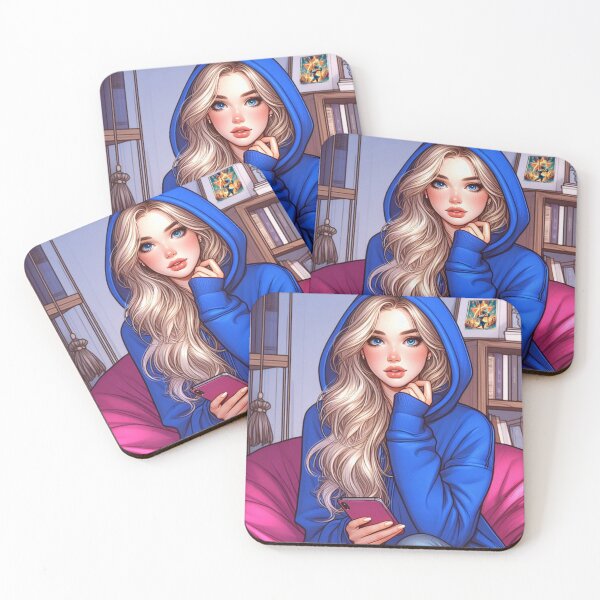 Item preview, Madison Grace Thomas - Blonde Fashion Drawing - Character Art designed and sold by AmberRoseWrites.