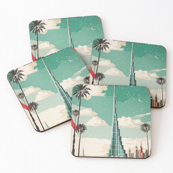 Item preview, Dubai United Arab Emirates Starry Night Vintage Travel Tourism  designed and sold by TravelersGems.