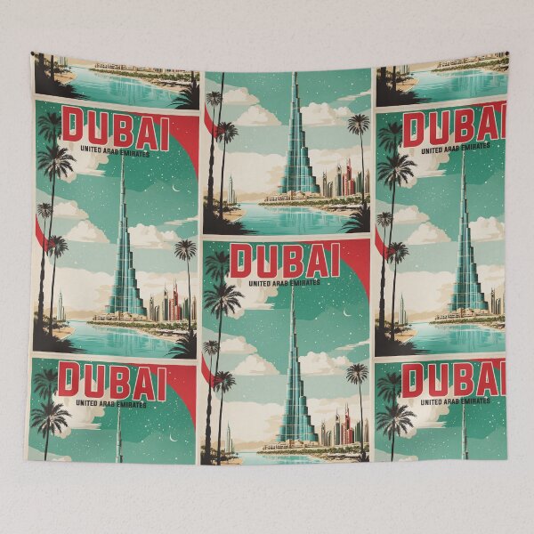 Item preview, Dubai United Arab Emirates Starry Night Vintage Travel Tourism  designed and sold by TravelersGems.